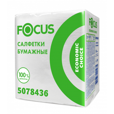 5078436 Focus Economic Бумажные столовые салфетки 24x20, 1слой, 100листов.