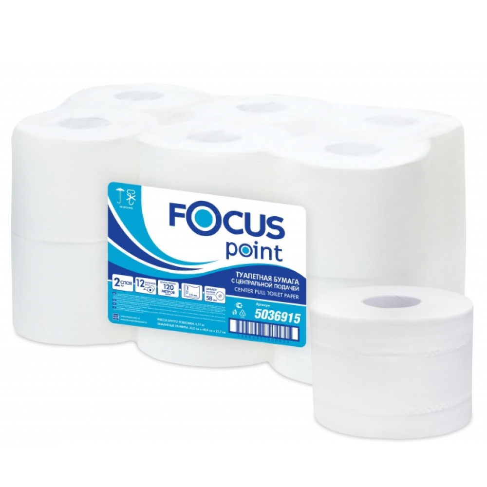 5036915 Focus Point Туалетная бумага в средних рулонах с центральной вытяжкой