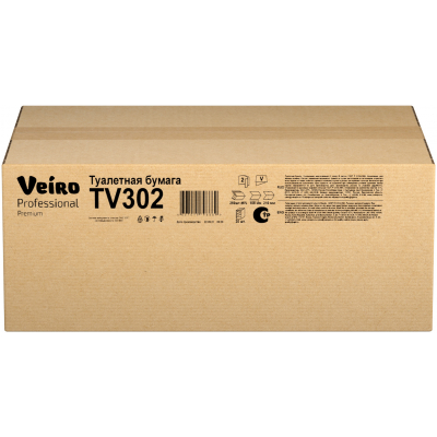 TV302 Листовая туалетная бумага Veiro Professional Premium 2 слоя 250 листов