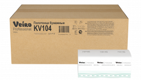 KV104 Бумажные листовые полотенца V-сложение Veiro Professional Basic