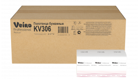 KV306 Бумажные листовые полотенца V-сложение Veiro Professional Premium