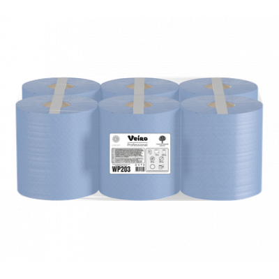 WP203 Рулонный протирочный материал Veiro Professional Comfort с центральной вытяжкой 2слоя, 24х35см, 175метров.