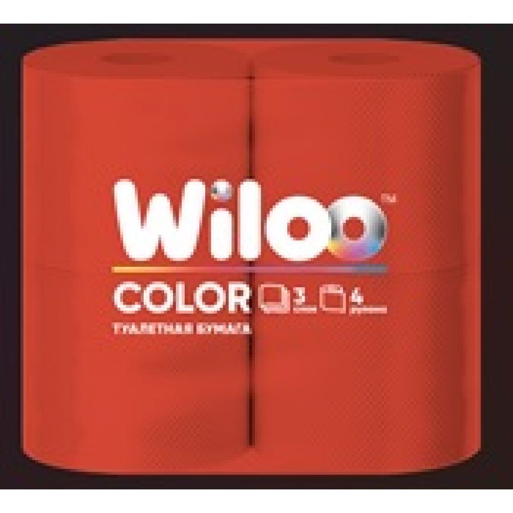 Wiloo T320K Красная туалетная бумага в стандартных рулонах 