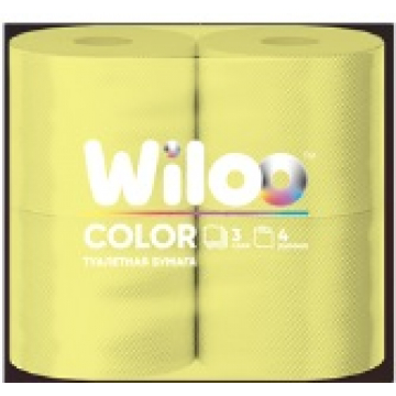 Wiloo T320Ж Желтая туалетная бумага в стандартных рулонах 