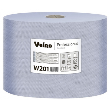 W201 Протирочный материал Veiro Professional Comfort, синий 2 слоя, р\л: 24*35 см, 350 метров.