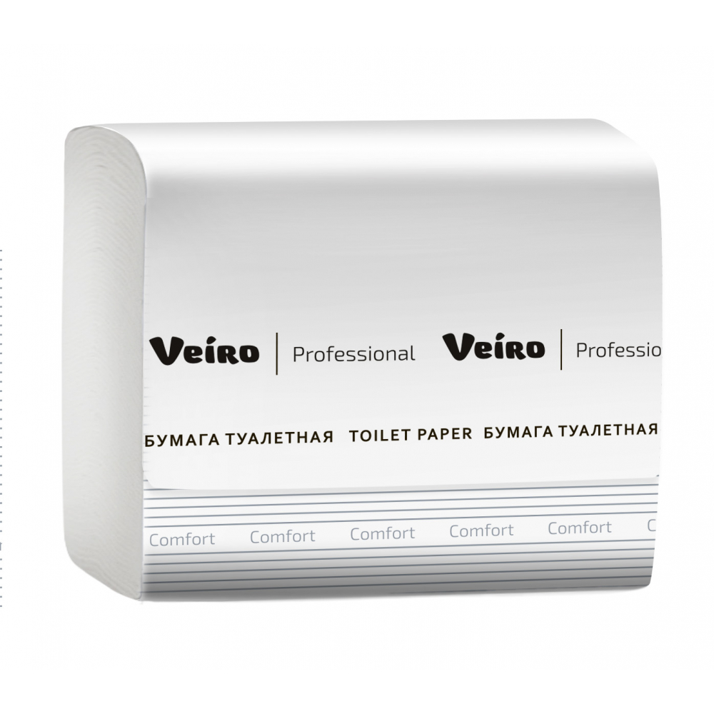 TV201 Листовая туалетная бумага Veiro Professional Comfort 2 слоя 250 листов