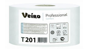 T201 Туалетная бумага в средних рулонах Veiro Professional Comfort 1 слой 200 метров